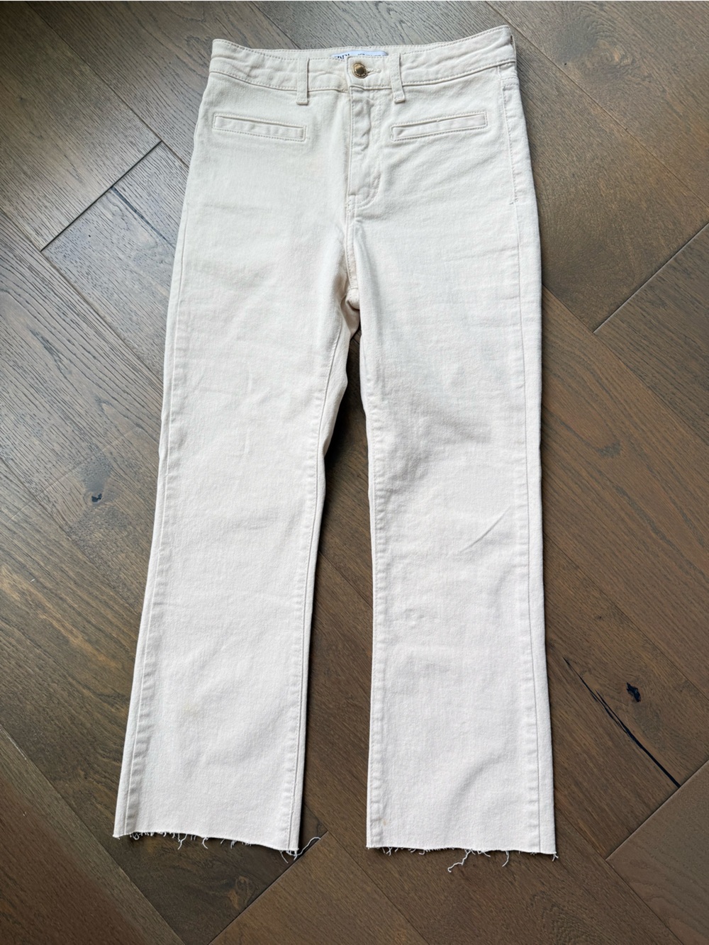 ZARA Women’s Light Cream Slim Jeans
